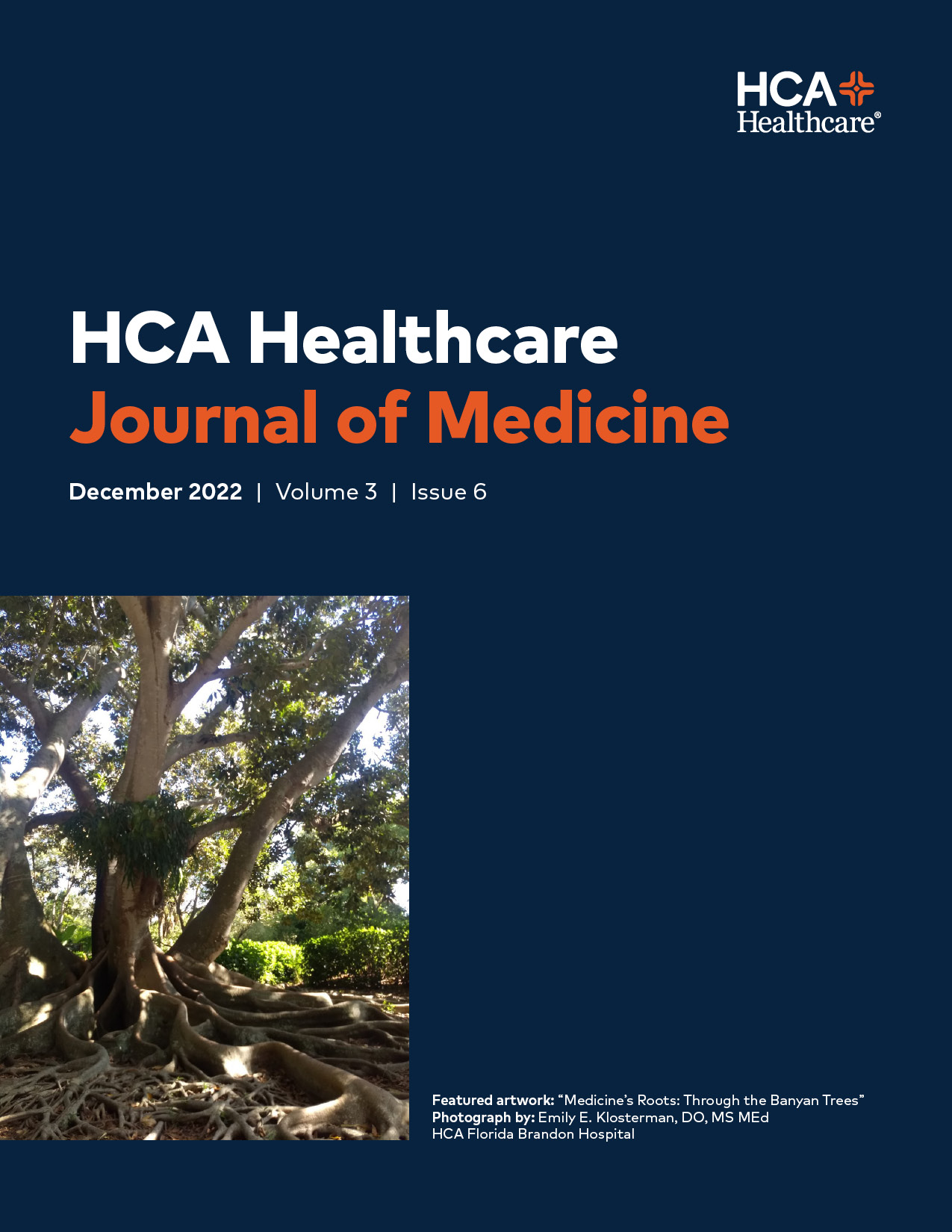 HCA Healthcare Journal of Medicine, Vol 3, Iss 6 Cover