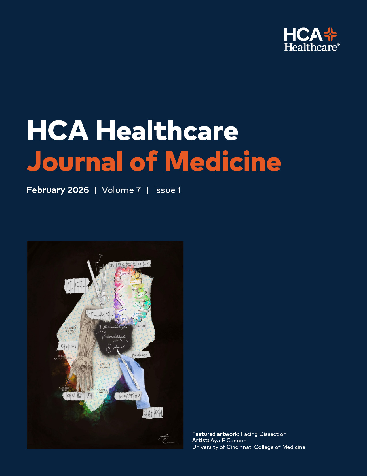 HCA Healthcare Journal of Medicine, Vol 7, Iss 1 Cover