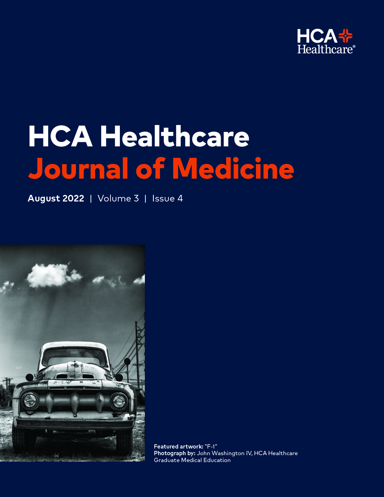 HCA Healthcare Journal of Medicine, Vol 3, Iss 4 Cover