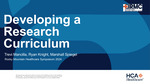 Assessment of Structured Research Curriculum on Resident Scholarly Activity by Trevi Mancilla, Ryan Knight, and Marshall Spiegel