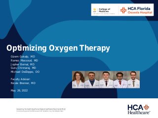 Optimizing Oxygen Therapy