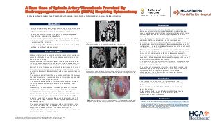 A Rare Case of Splenic Artery Thrombosis Provoked by Medroxyprogesterone Acetate (DMPA) Requiring Splenectomy