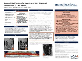 Appendicitis Mimicry of a Rare Case of Early Diagnosed Dolichocolon, a Case Report