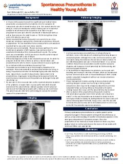 Spontaneous Pneumothorax in Healthy Young Adult