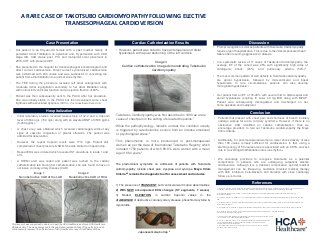 A Rare Case of Takotsubo Cardiomyopathy Following Elective Transesophageal Cardioversion