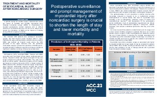 Treatment and Mortality of Myocardial Injury After Noncardiac Surgery