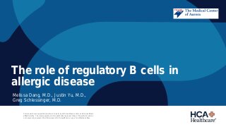 The Role of Regulatory B-cells in Allergic Disease