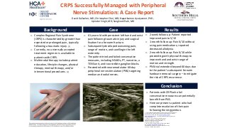 CRPS Successfully Managed with Peripheral Nerve Stimulation: A Case Report
