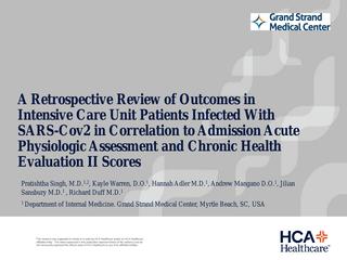 A Retrospective Review of Outcomes in Intensive Care Unit Patients Infected With SARS-Cov2 in Correlation to Admission Acute Physiologic Assessment and Chronic Health Evaluation II Scores