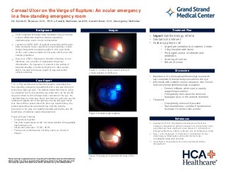 Corneal Ulcer on the Verge of Rupture: An Ocular Emergency in a Free-Standing Emergency Room