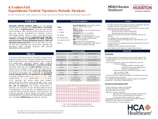 A Sudden Fall: Hypokalemic Familial Thyrotoxic Periodic Paralysis