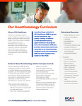HCA Healthcare GME Anesthesiology Curriculum