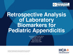 Retrospective Analysis of Laboratory Biomarkers for Pediatric Appendicitis