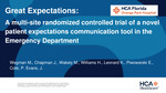 Great Expectations: A Multi-site Randomized Controlled Trial of a Novel Patient Expectations Communication Tool in the Emergency Department