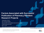 Factors Associated with Successful Publication of Pharmacy Resident Research Projects